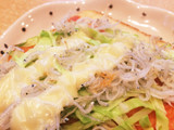 簡単っ。しらすトースト！！