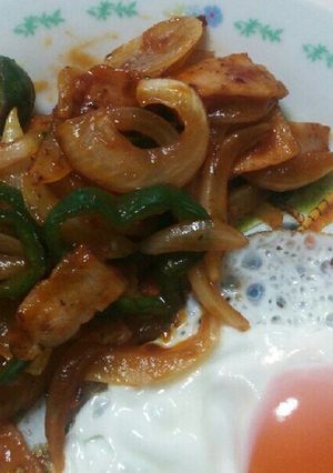 朝食に野菜とベーコン炒め-レシピのメイン写真