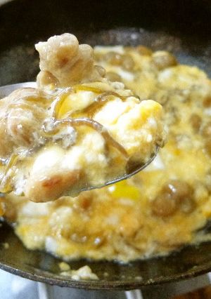 最速の納豆ともずく入り炒り卵-レシピのメイン写真