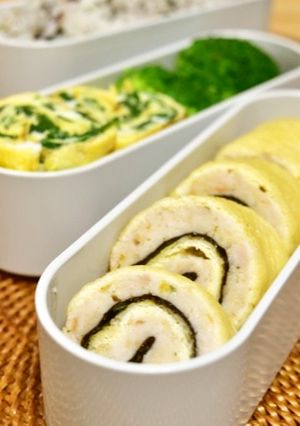 お弁当に!油揚げの鶏・紫蘇・海苔くるくる-レシピのメイン写真