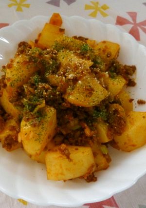 じゃがいもとお肉のケチャップ炒め煮-レシピのメイン写真