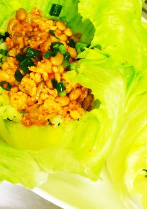 美味!豚キム納豆のレタス包み-レシピのメイン写真