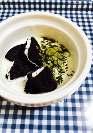 オレオヨーグルトに抹茶♡-レシピのメイン写真