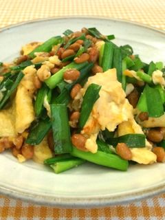 納豆にら玉炒め-レシピのメイン写真