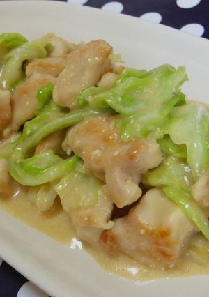 味噌マヨ♪鶏肉×キャベツ♡炒め-レシピのメイン写真