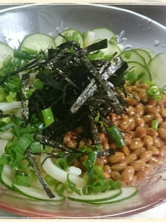 夏を元気に!ピリ辛納豆冷うどん-レシピのメイン写真