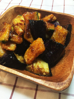 ナスとかぼちゃの甘辛おかず-レシピのメイン写真