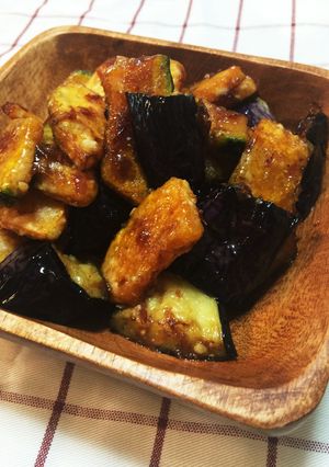 ナスとかぼちゃの甘辛おかず-レシピのメイン写真