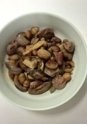 とら豆と鶏レバーのアヒージョ風-レシピのメイン写真