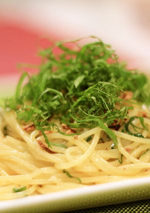 簡単☆美味い！紫蘇のペペロンチーノ-レシピのメイン写真