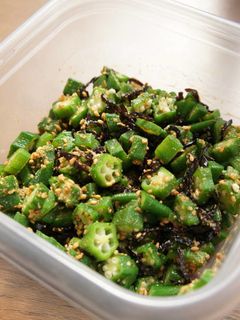 オクラの胡麻&塩昆布和え-レシピのメイン写真