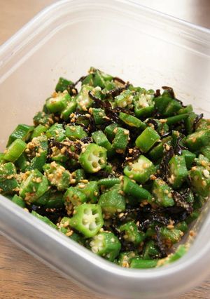 オクラの胡麻＆塩昆布和え-レシピのメイン写真