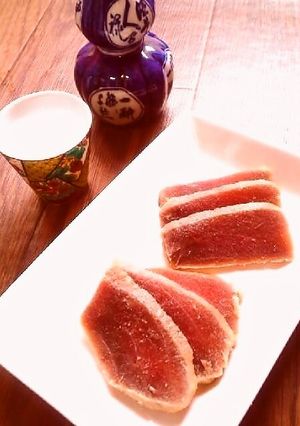 😊おうちで燻製おつまみ🍺簡単♪まぐろ生ハム😊-レシピのメイン写真