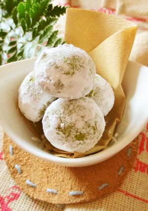 サクサク☆ピーナッツ粉で抹茶スノーボール-レシピのメイン写真