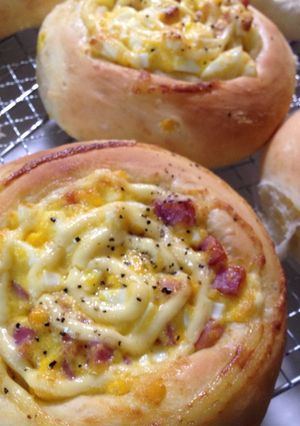 朝ごはんやランチに♡ベーコーンエッグパン-レシピのメイン写真
