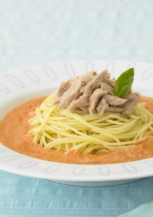 ガスパチョ風ソースのシーチキン冷製スパ-レシピのメイン写真