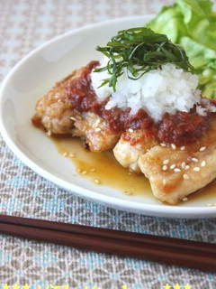 ジューシー!鶏肉の梅ポンおろしステーキ-レシピのメイン写真