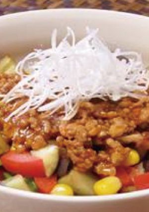 彩り夏野菜と肉みそのまぜまぜ丼-レシピのメイン写真