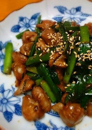 砂肝とニラの醤油麹炒め-レシピのメイン写真