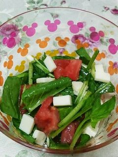 サラダ法蓮草とトマトのサラダ♪-レシピのメイン写真