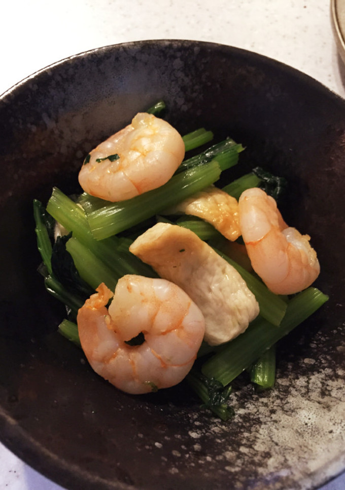 小松菜とむきえびの和え物-レシピのメイン写真