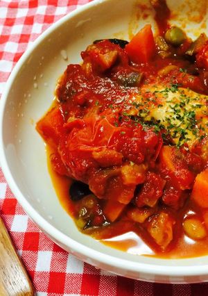 ダイエット中にも☆鶏肉と野菜のトマト煮♪-レシピのメイン写真