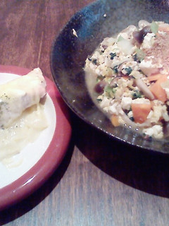 小松菜の炒り豆腐 鮭のチーズ焼き-レシピのメイン写真