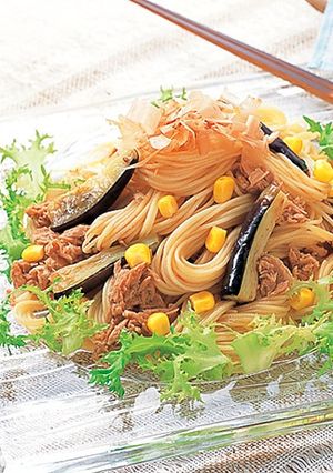 シーチキンと焼きなすのごく旨サラスパ-レシピのメイン写真