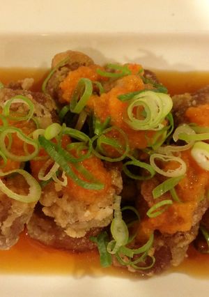 簡単おつまみ☆砂肝唐揚げ-ポン酢ピリ辛☆-レシピのメイン写真