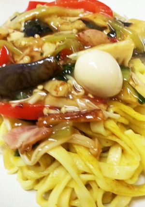 あんかけカレ—焼きうどん-レシピのメイン写真