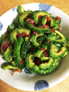 夏の味☆ ゴーヤのおひたし梅肉和え-レシピのメイン写真