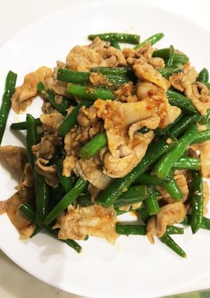 今が旬！いんげんと豚肉のピリ辛炒め-レシピのメイン写真