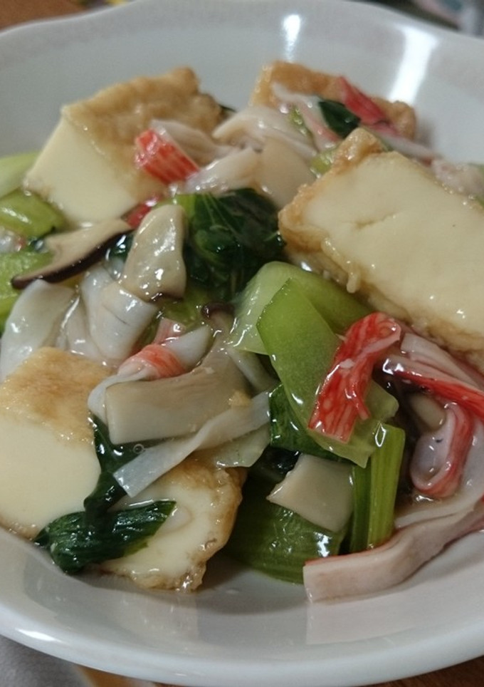 厚揚げとチンゲン菜の中華炒め-レシピのメイン写真