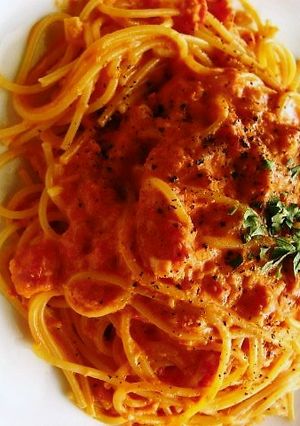 カニのトマトクリームスパ-レシピのメイン写真
