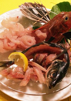 真あじ&ほうぼう☆お刺身とお味噌汁-レシピのメイン写真