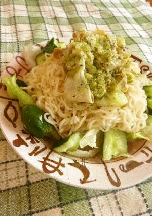 包丁入らず★ 豚しゃぶの冷やし塩ラーメン-レシピのメイン写真