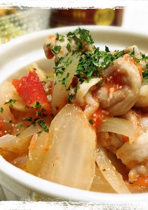フレッシュトマトと豚こまの軽い煮込み♩-レシピのメイン写真