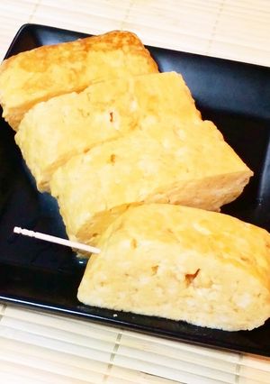 豆腐でふわぷる♪あま～いでっかい卵焼き-レシピのメイン写真