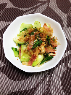 簡単10分★チンゲン菜えのきハム炒め-レシピのメイン写真