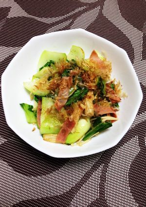 簡単10分★チンゲン菜えのきハム炒め-レシピのメイン写真