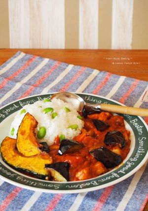 枝豆ご飯と夏野菜のトマトチキンカレー-レシピのメイン写真