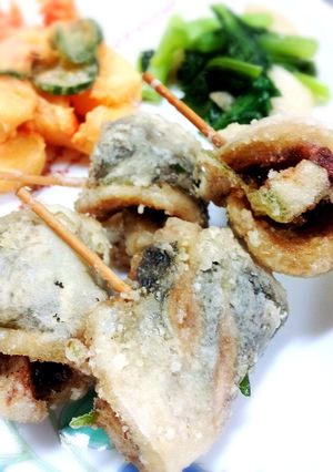 あじの長芋入り梅しそ揚げ-レシピのメイン写真