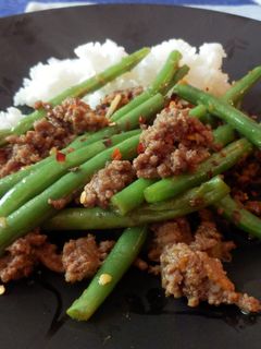 いんげん豆とひき肉の炒め物-レシピのメイン写真