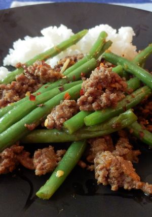 いんげん豆とひき肉の炒め物-レシピのメイン写真