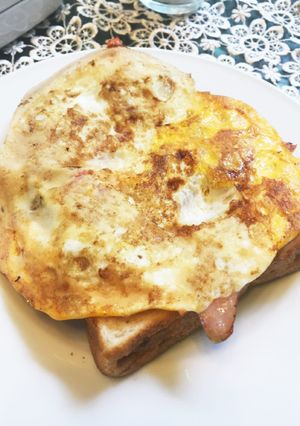 ウインナーとパプリカのエッグトースト-レシピのメイン写真