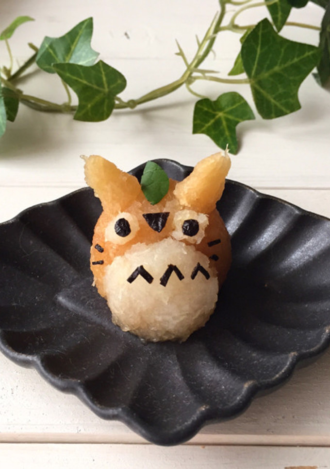 ちょこんとトトロ＊大根おろしアート-レシピのメイン写真