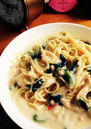 シチューのルーでクリームパスタ-レシピのメイン写真