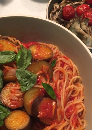 ジュワッとしたナスのパスタ-レシピのメイン写真