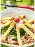 しらすとカリカリお揚げさんの冷やしうどん