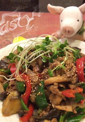 ♧なすと豚こま肉の中華風甘辛炒め-レシピのメイン写真